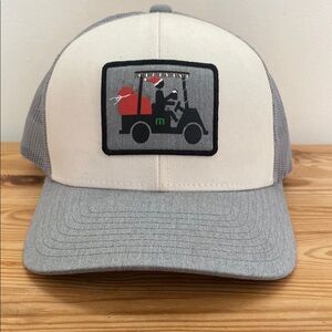 Travis Mathew Golf Hat Grey and White Trucker Style
